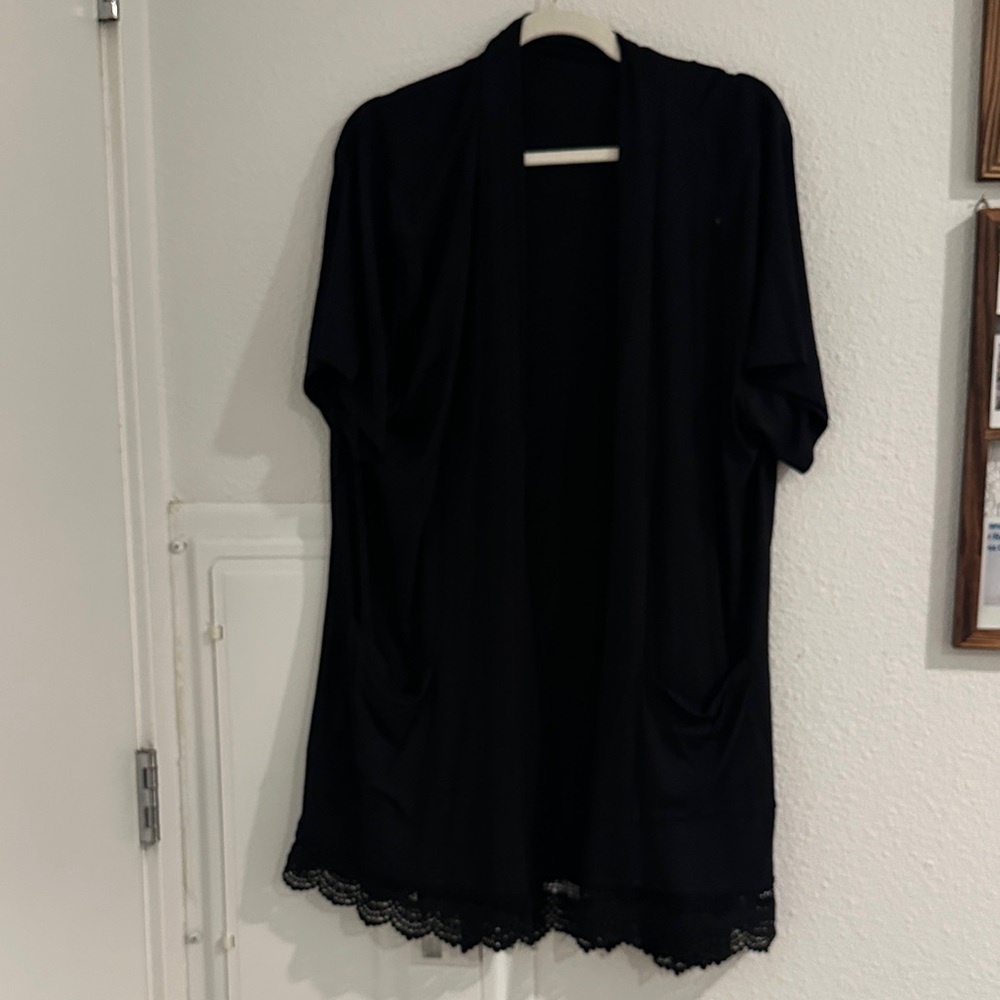 Elegant Black Women's Cardigan